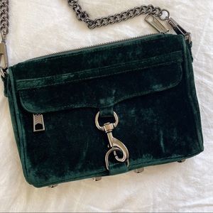Rebecca Minkoff Mini Mac Bag in Emerald Velvet